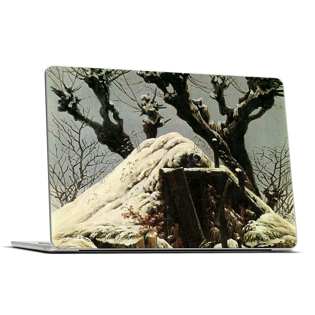 Snowy Cottage MacBook Skin