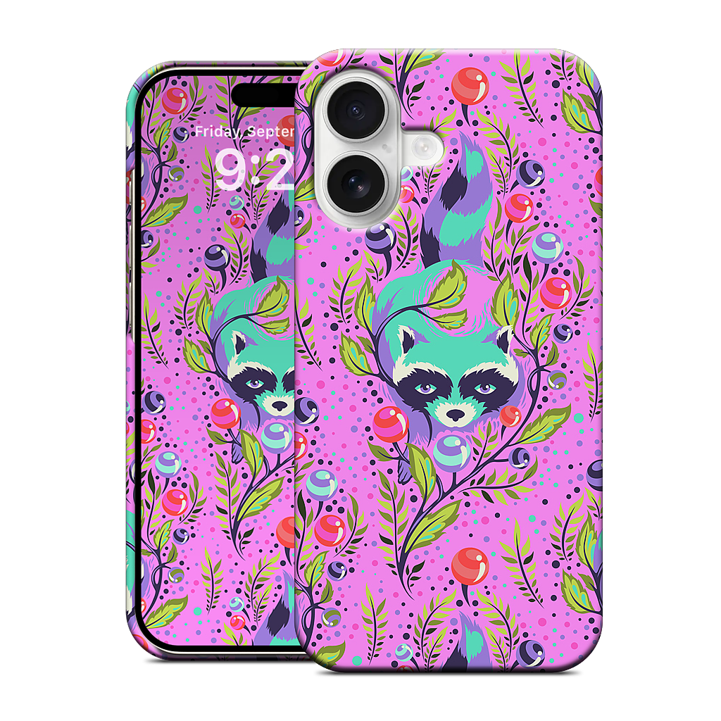 Raccoon Fuchsia iPhone Case