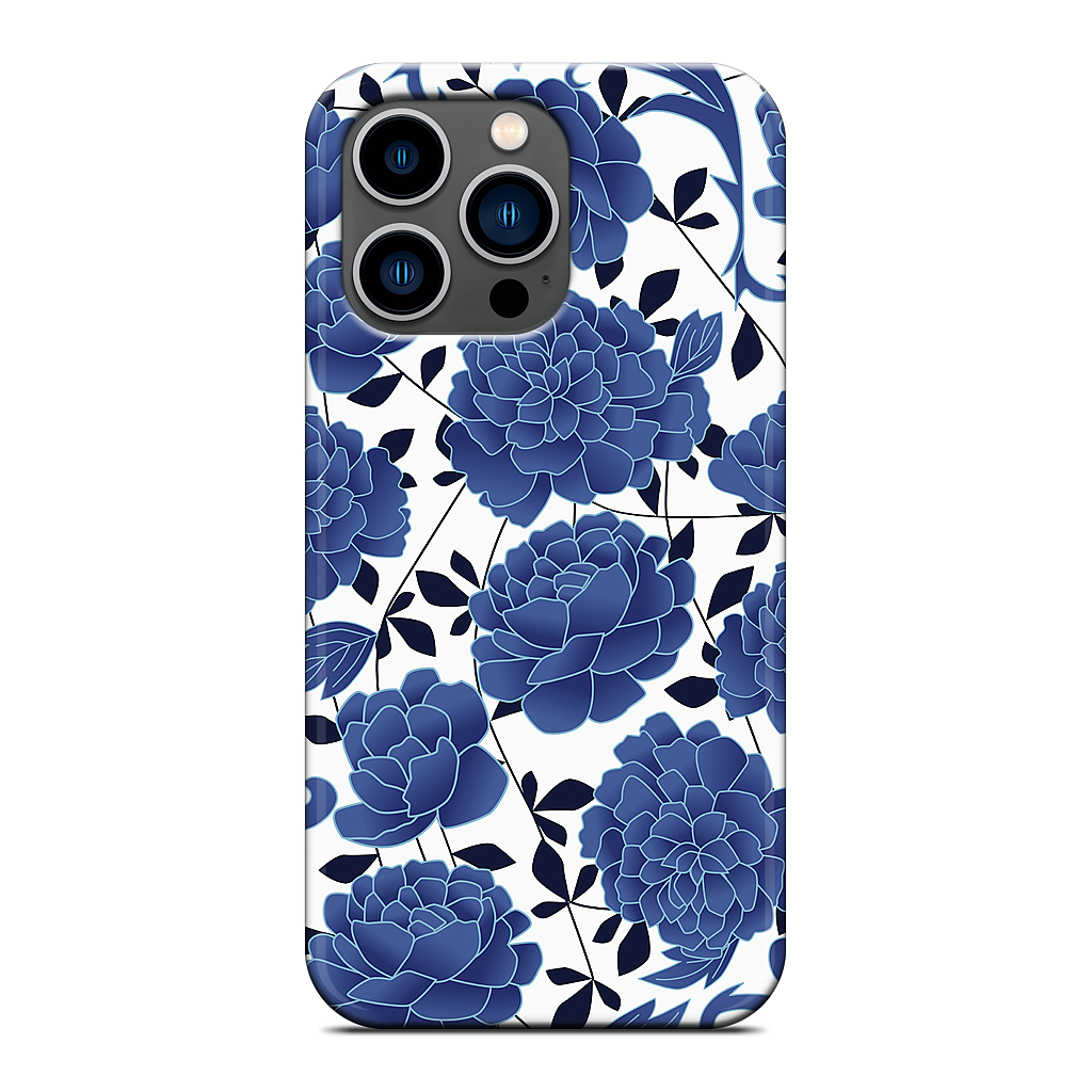Blue flowers iPhone Case