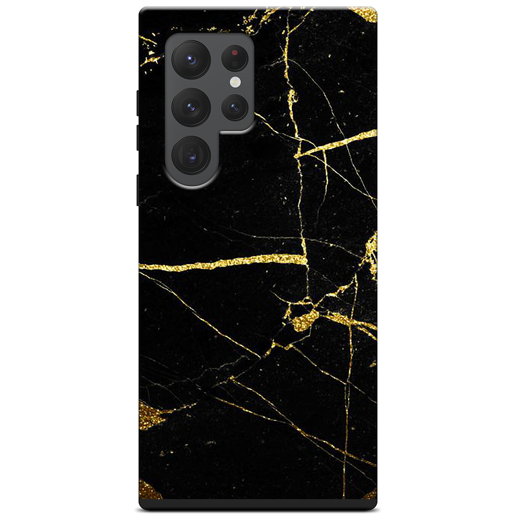 Black and Gold Marble Samsung Case