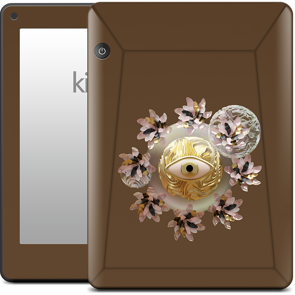 Golden Flowers Kindle Skin