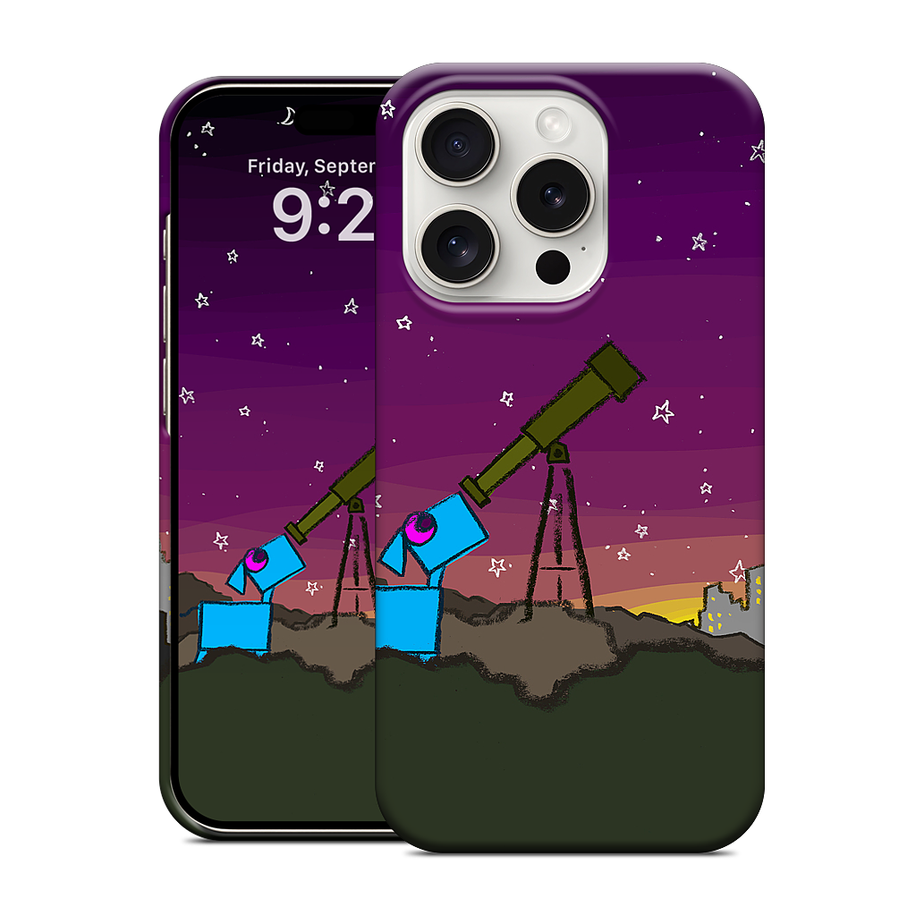Space Dog Telescope iPhone Case