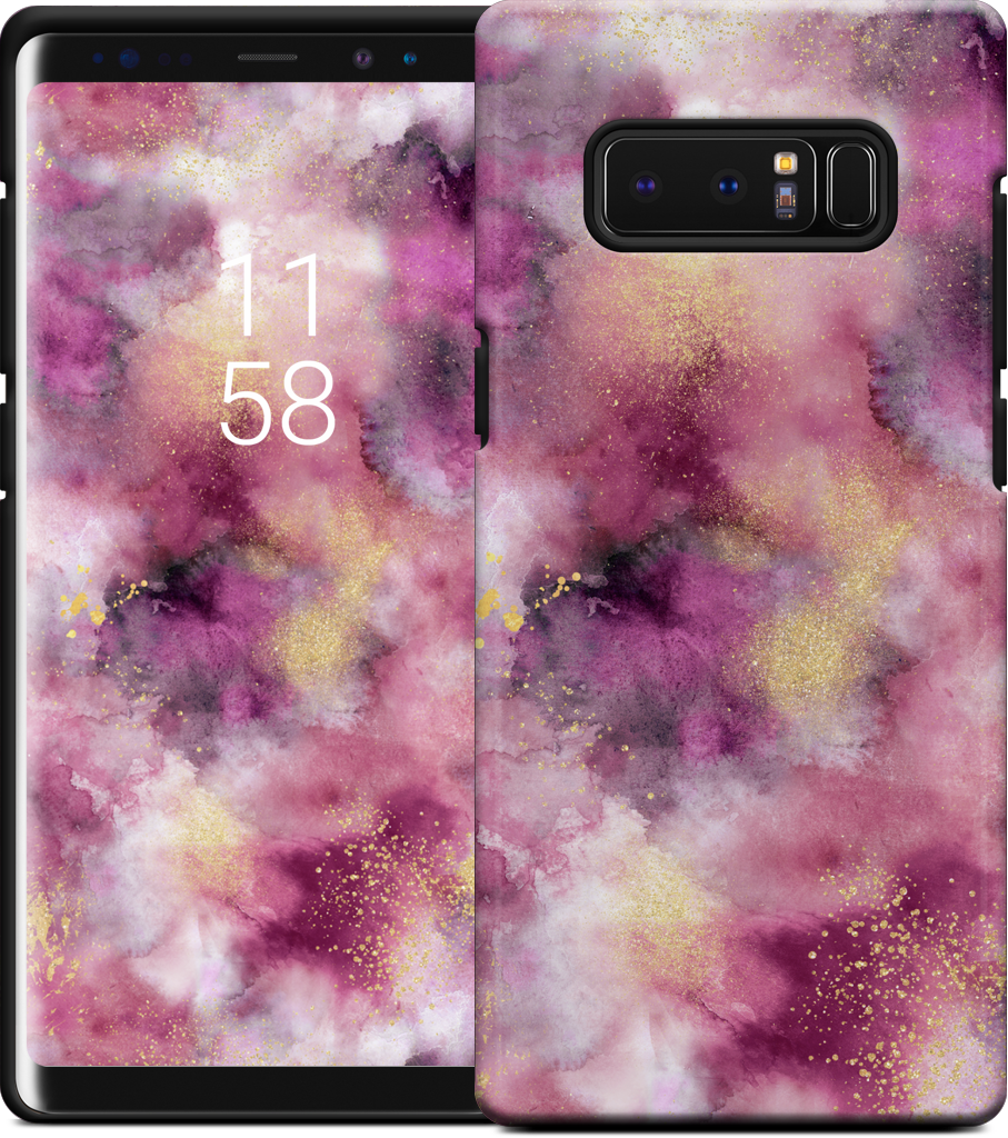 Watercolor Marble Pink Gold Samsung Case