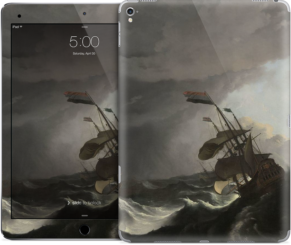 Warships During a Storm iPad Skin