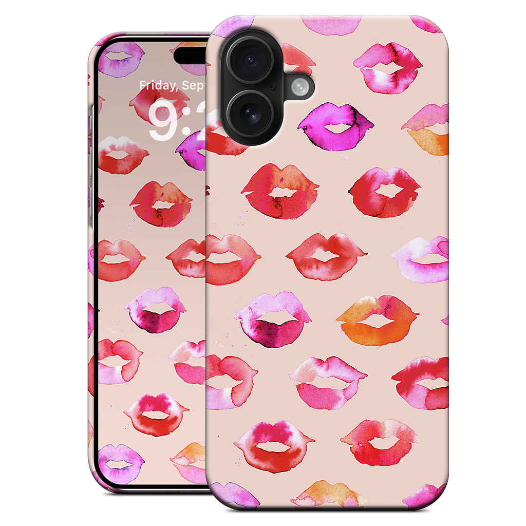 Sweet Coral Pink Lips iPhone Case