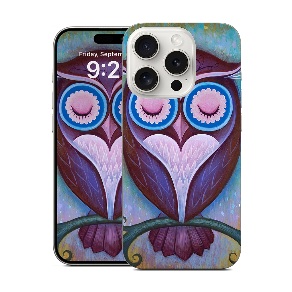 Sleepy Owl iPhone Skin
