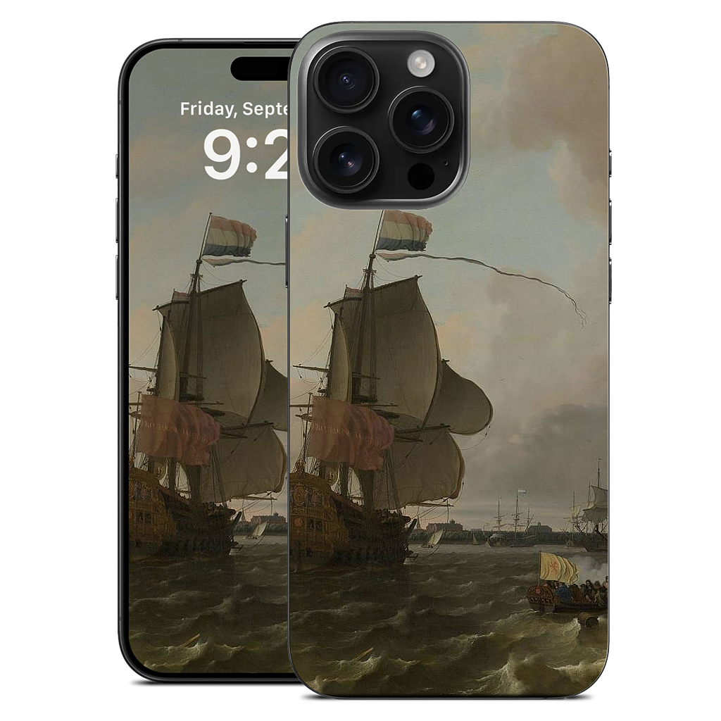 The Warship Brielle on the Maas Rotterdam iPhone Skin