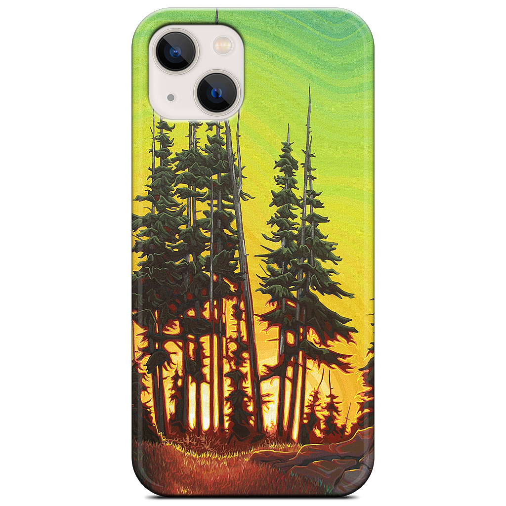 Green Skies At Night iPhone Case