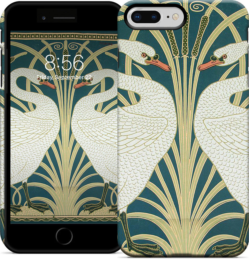 Swans and Irises iPhone Case