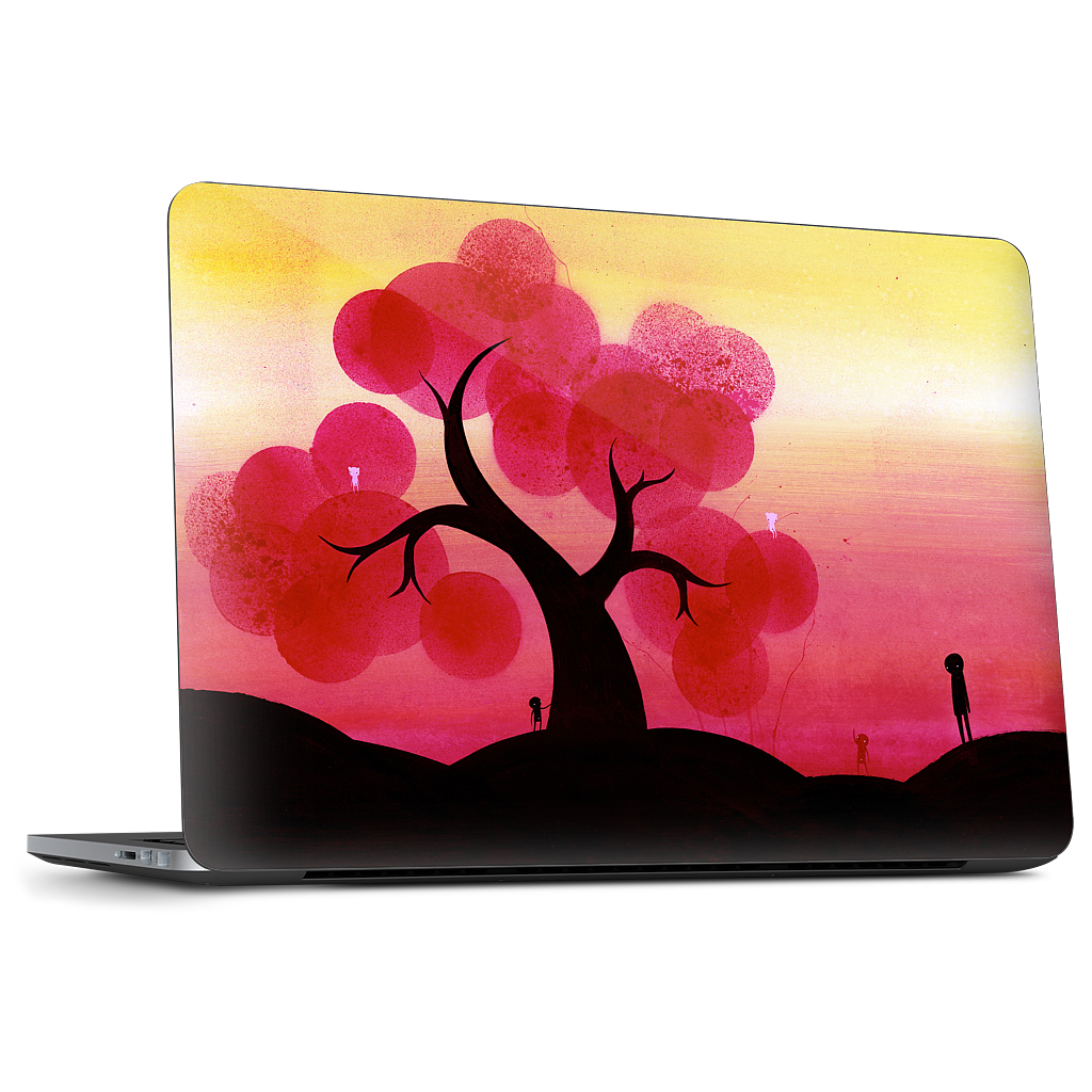 Red Blossoms Dell Laptop Skin