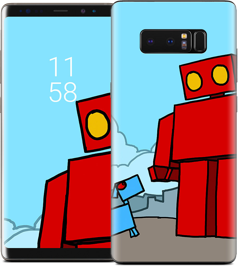Red Robot Leaving The City Samsung Skin