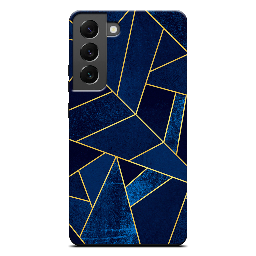 Blue Stone / Gold Lines Samsung Case