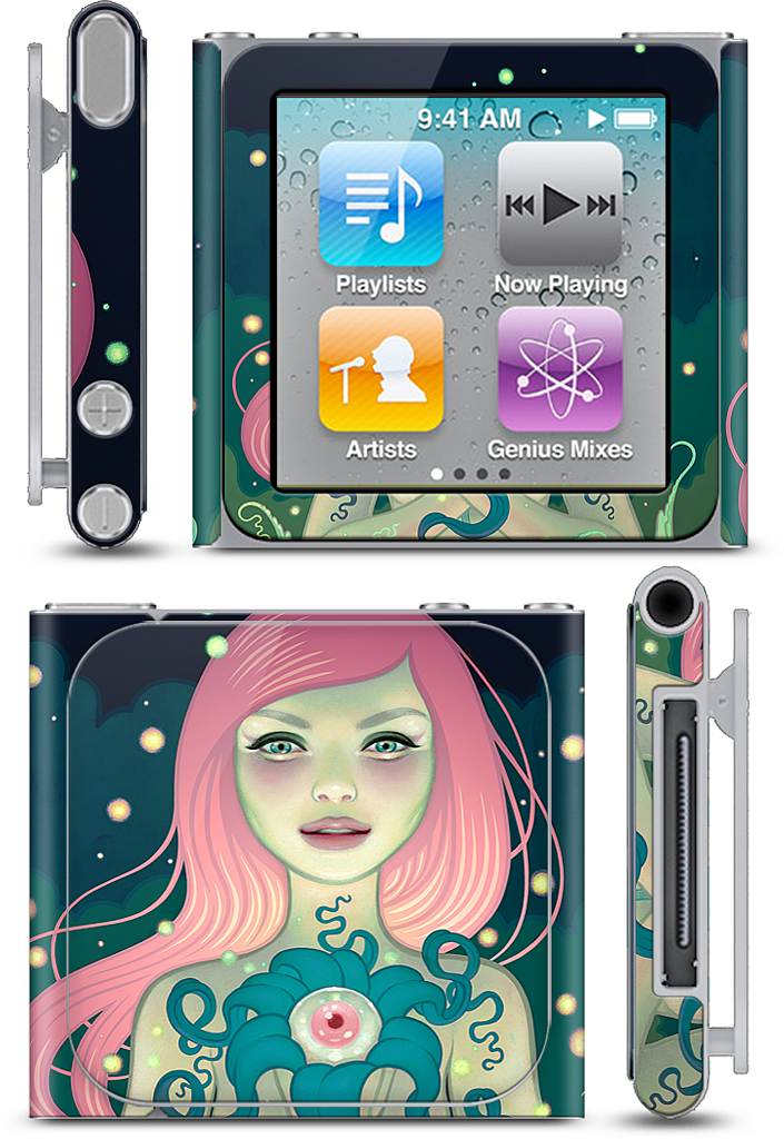 Midnight Bloom iPod Skin
