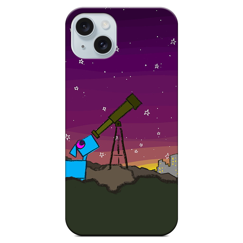 Space Dog Telescope iPhone Case