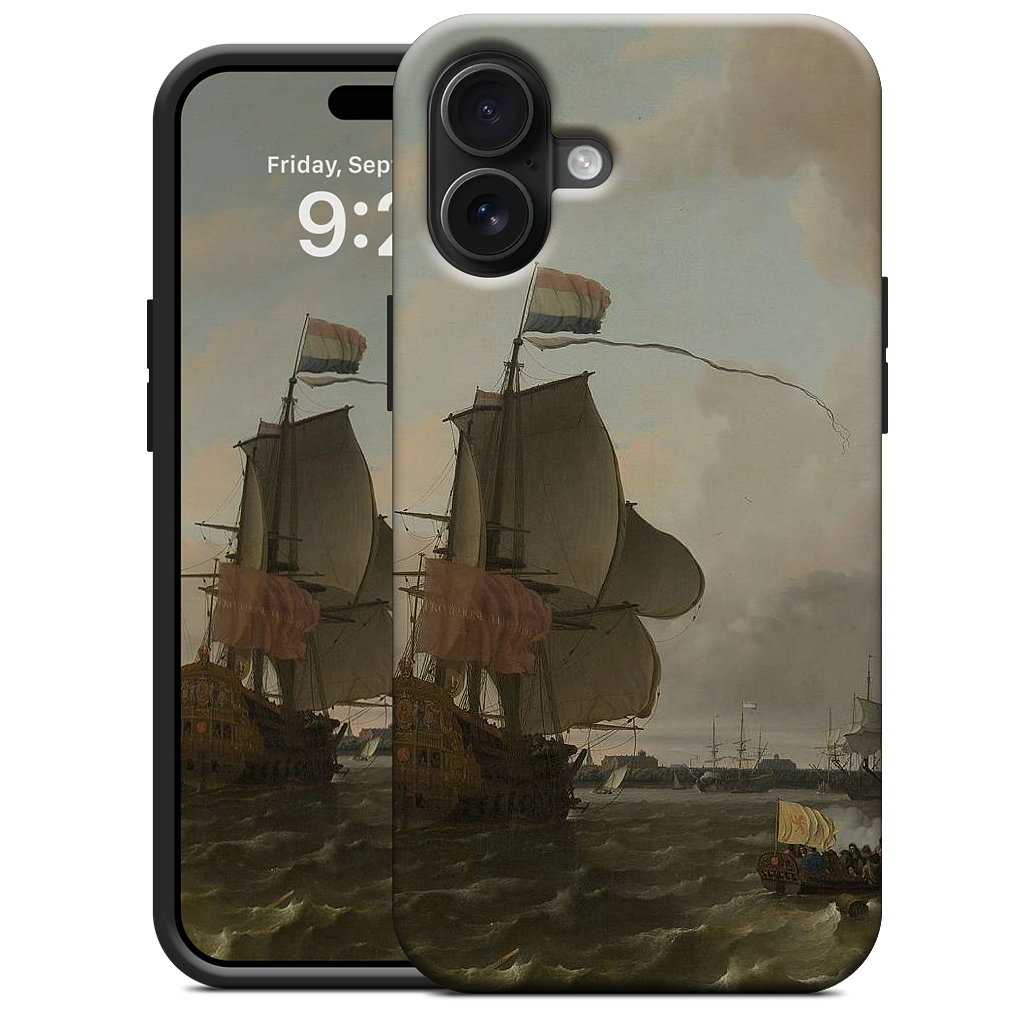The Warship Brielle on the Maas Rotterdam iPhone Case