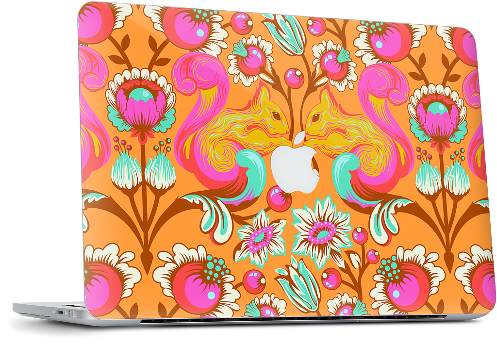 Squirrel Begonia MacBook Skin