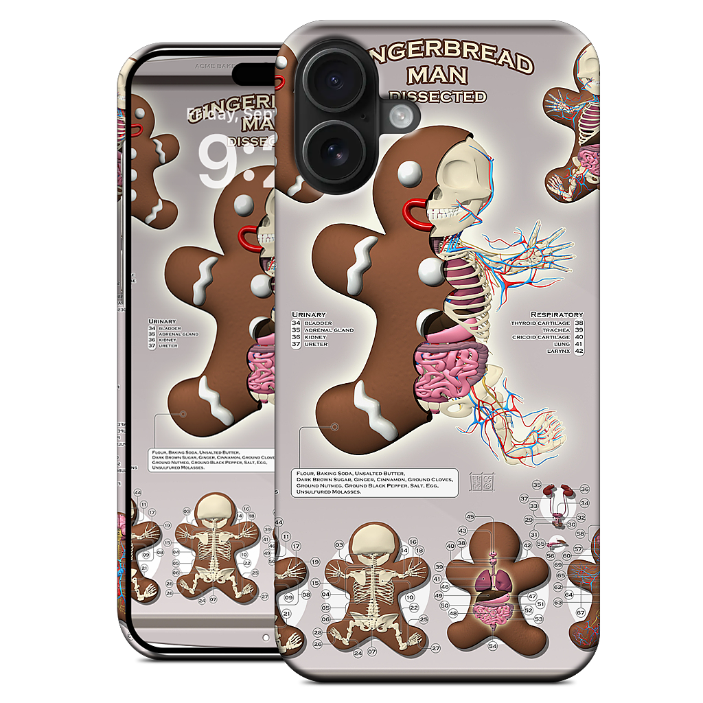 Gingerbread Man Dissected iPhone Case
