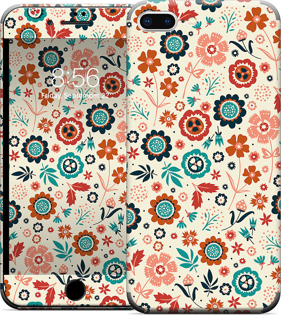 Folk Flowers iPhone Skin