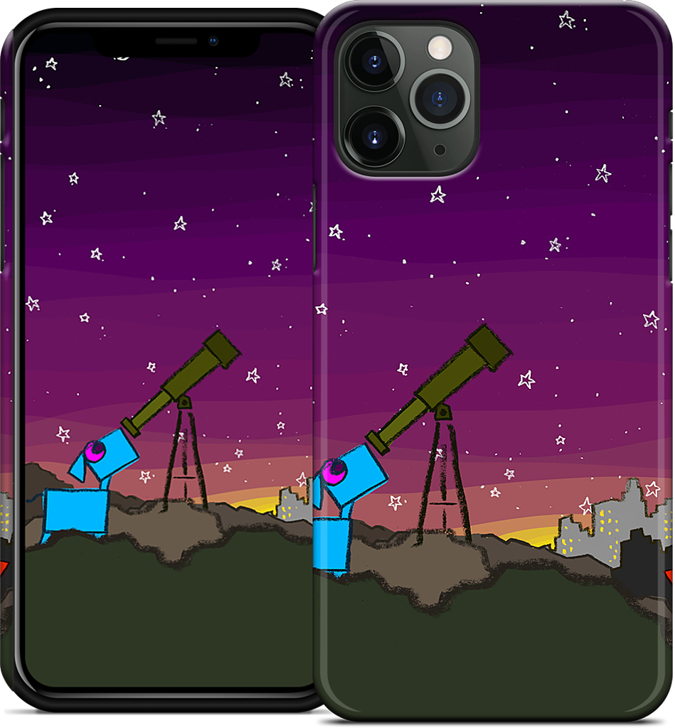 Space Dog Telescope iPhone Case