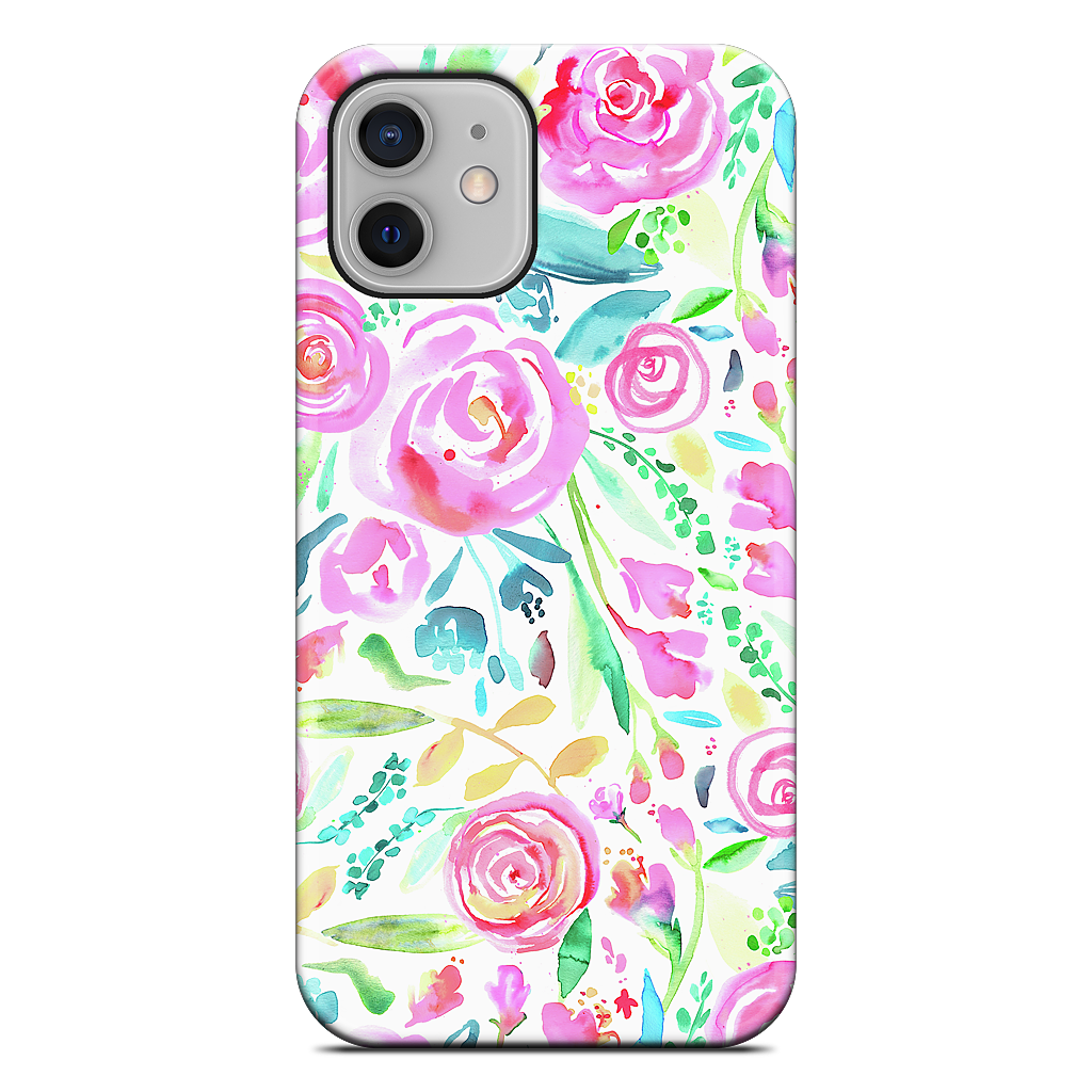 Sweet Floral Roses Pastel Bouquet iPhone Case