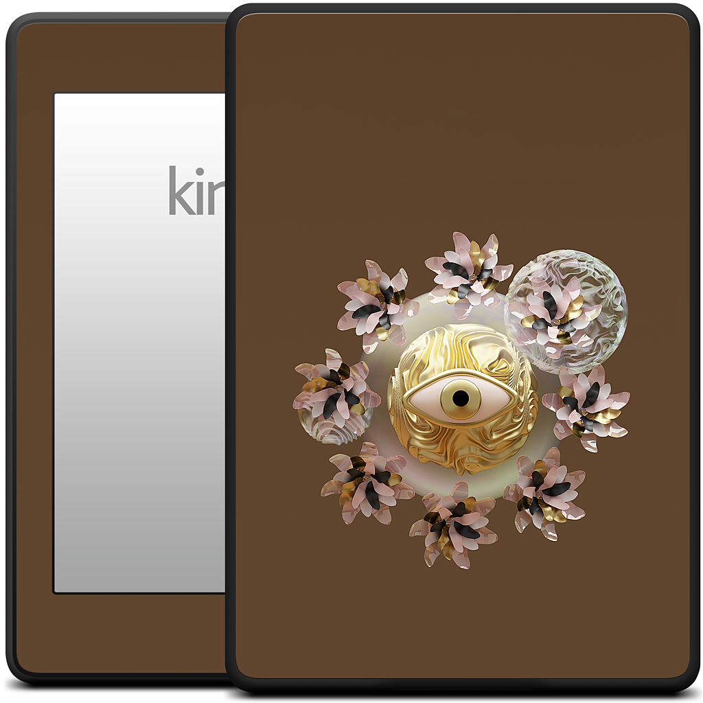 Golden Flowers Kindle Skin