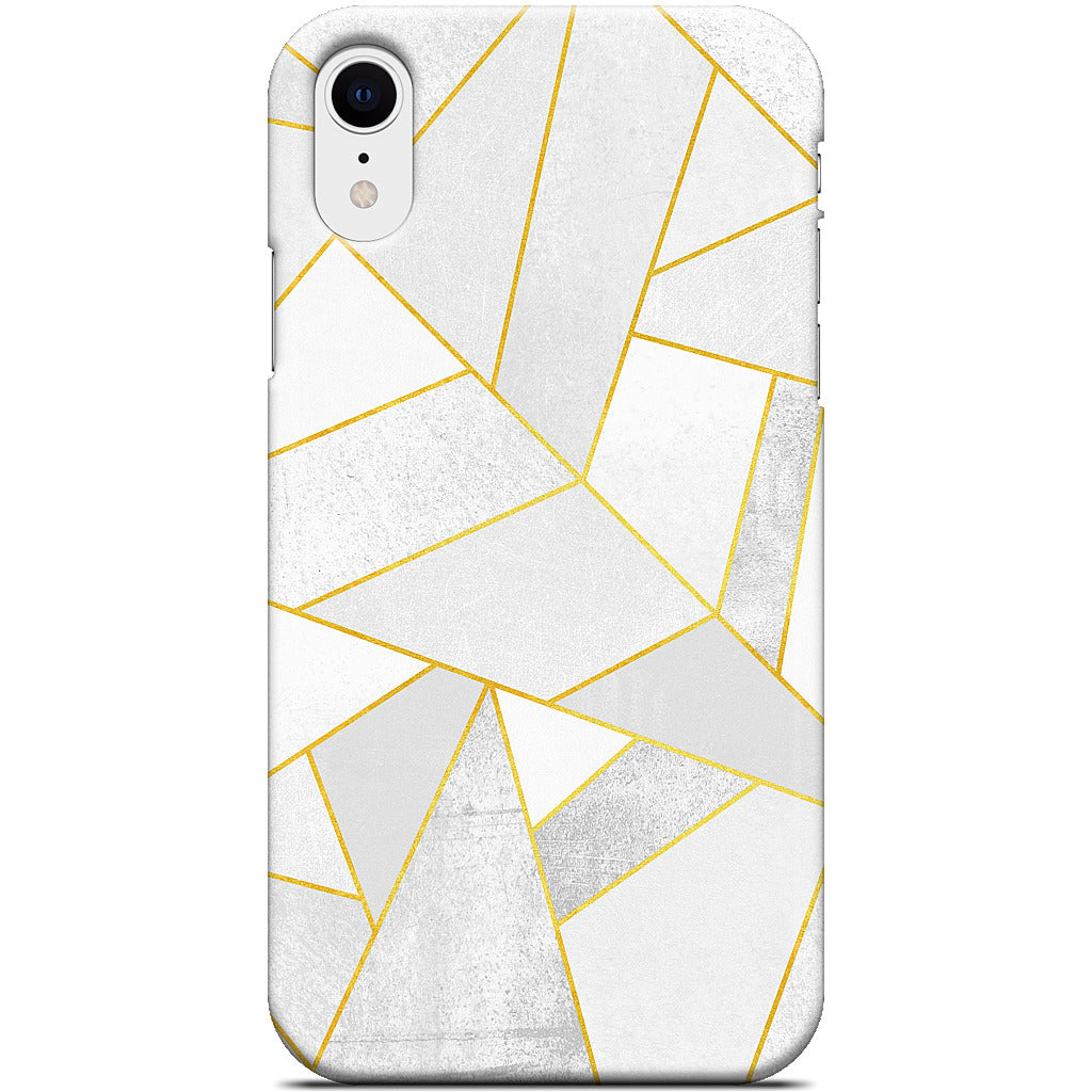 White Stone / Golden Lines iPhone Case