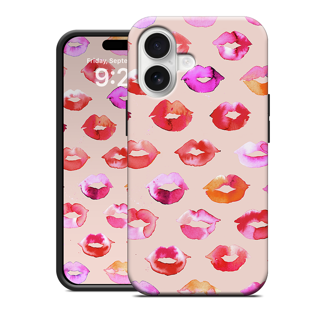 Sweet Coral Pink Lips iPhone Case