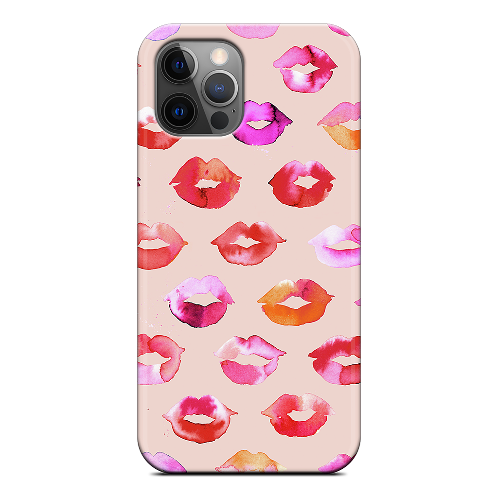 Sweet Coral Pink Lips iPhone Case