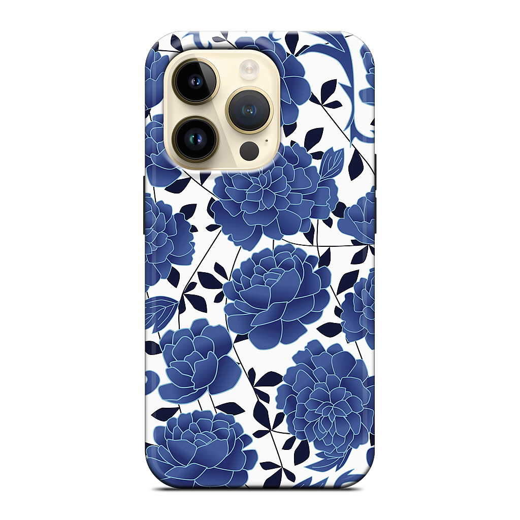 Blue flowers iPhone Case