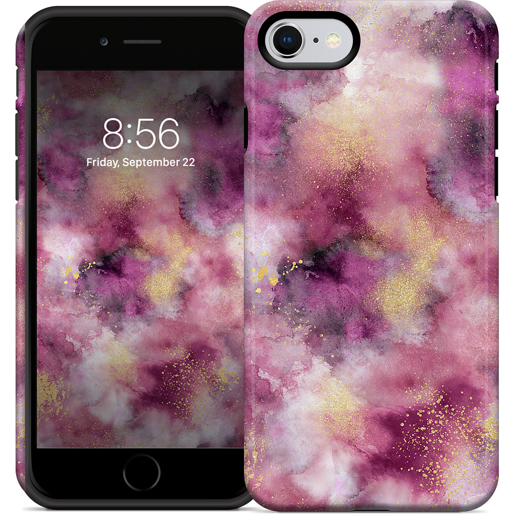 Watercolor Marble Pink Gold iPhone Case