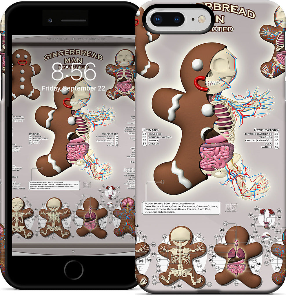 Gingerbread Man Dissected iPhone Case
