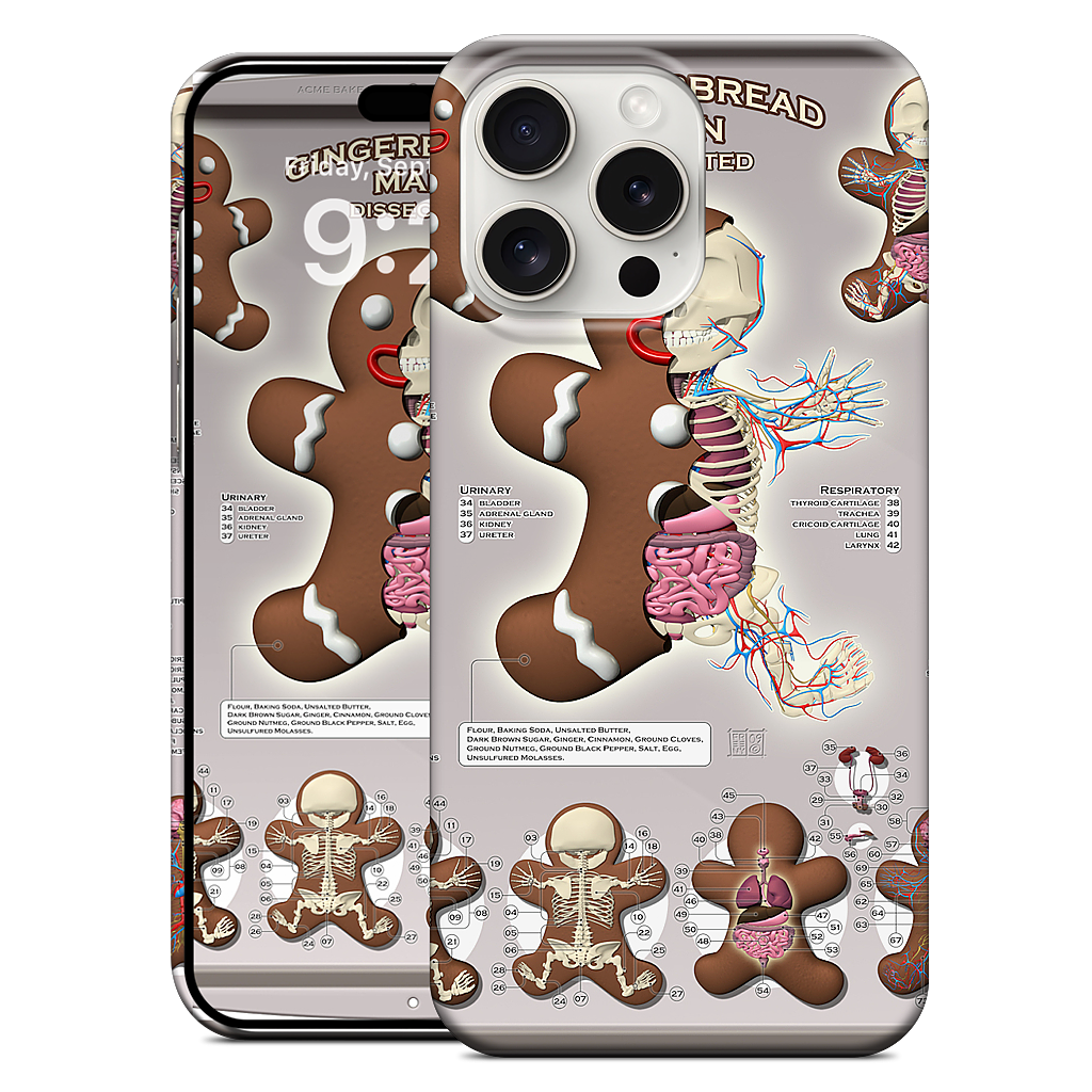 Gingerbread Man Dissected iPhone Case