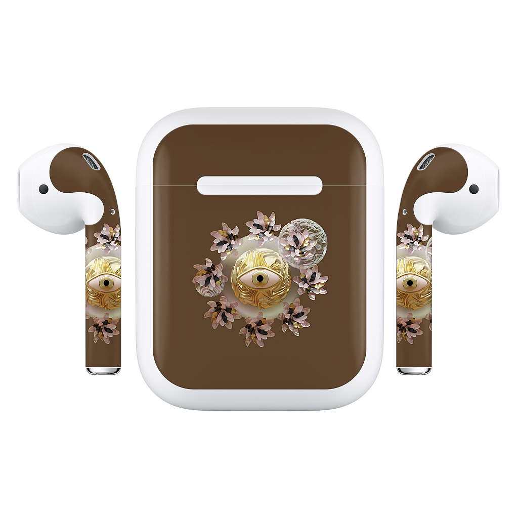 Golden Flowers AirPods