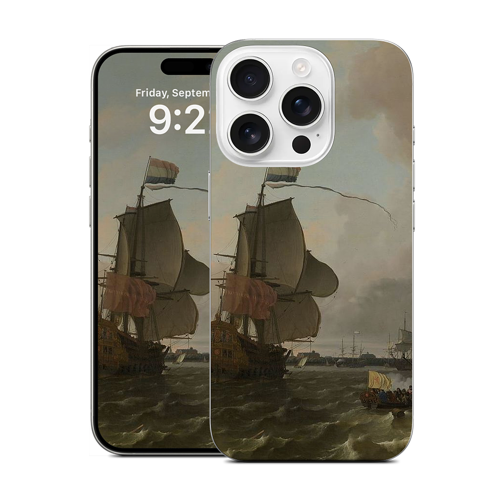 The Warship Brielle on the Maas Rotterdam iPhone Skin