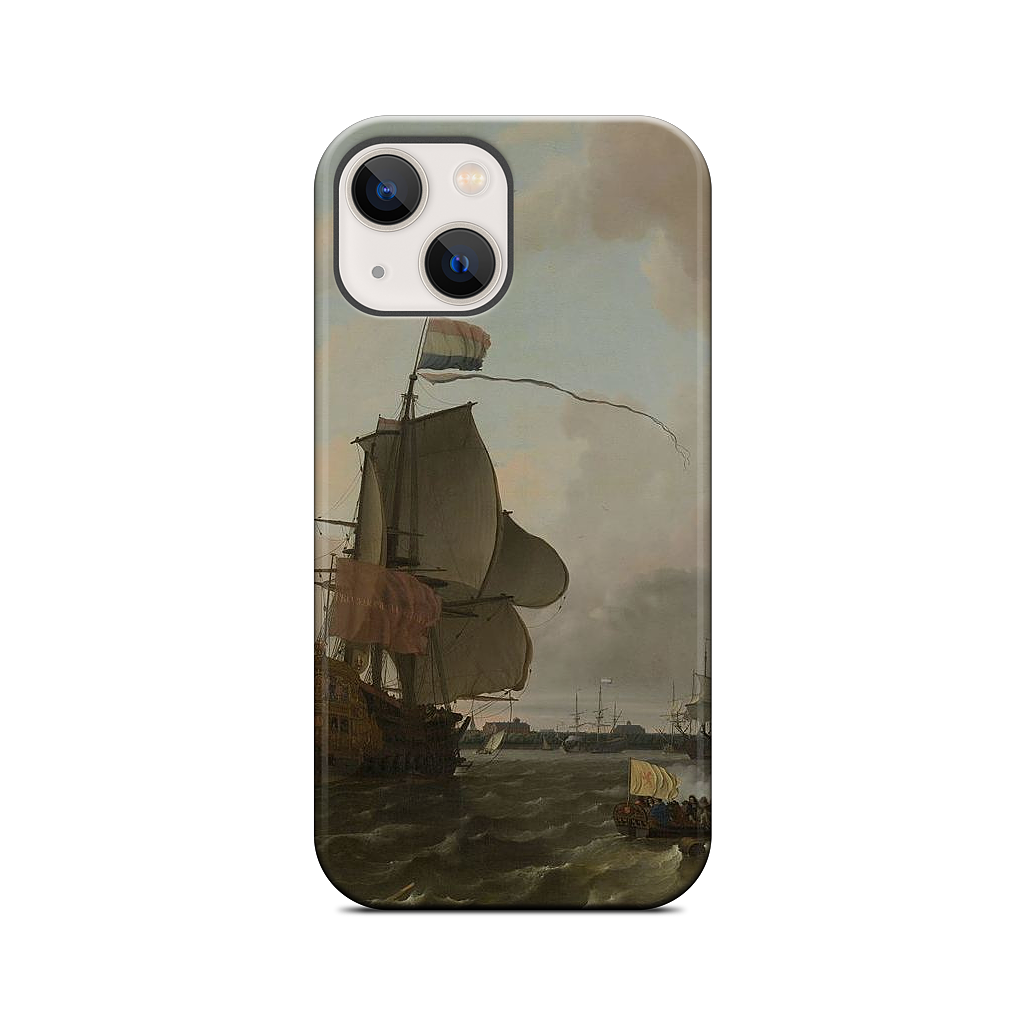 The Warship Brielle on the Maas Rotterdam iPhone Case