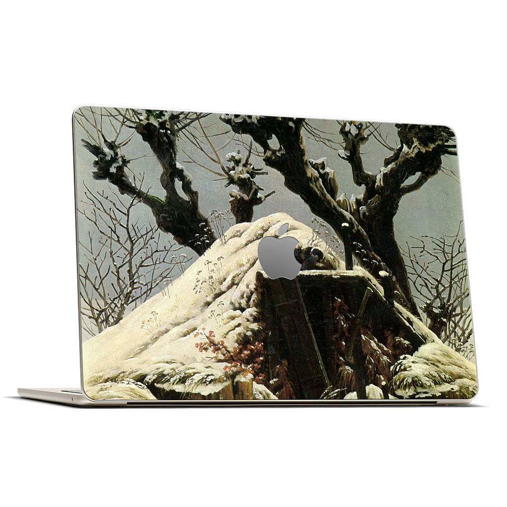 Snowy Cottage MacBook Skin