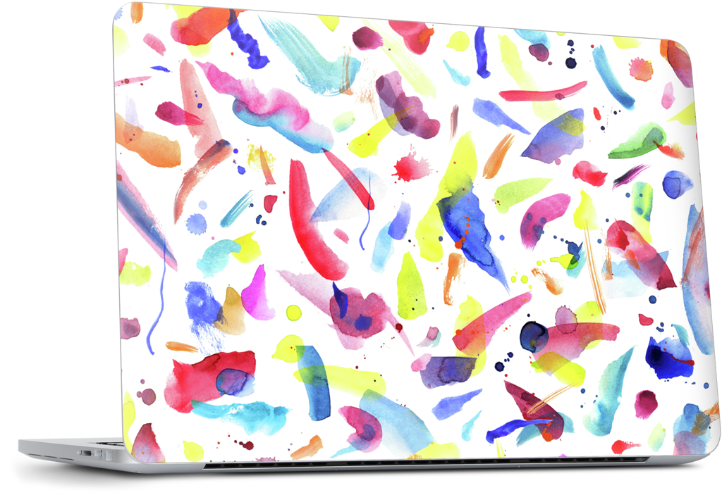 Watercolor Summer Brushstrokes MacBook Skin