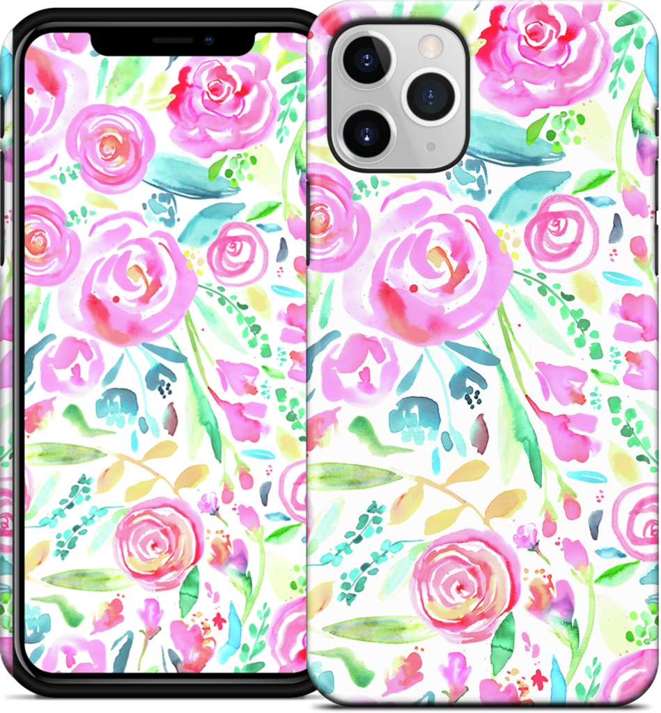 Sweet Floral Roses Pastel Bouquet iPhone Case