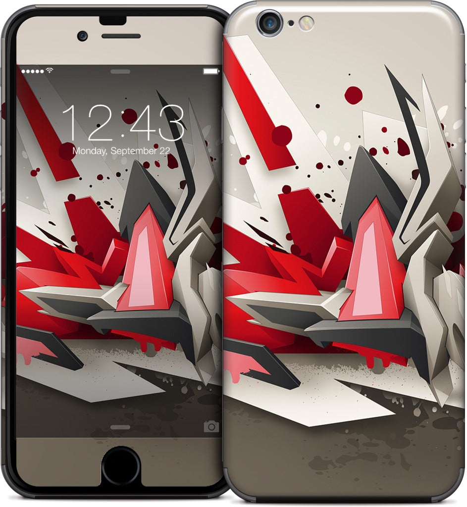 Red Metal iPhone Skin