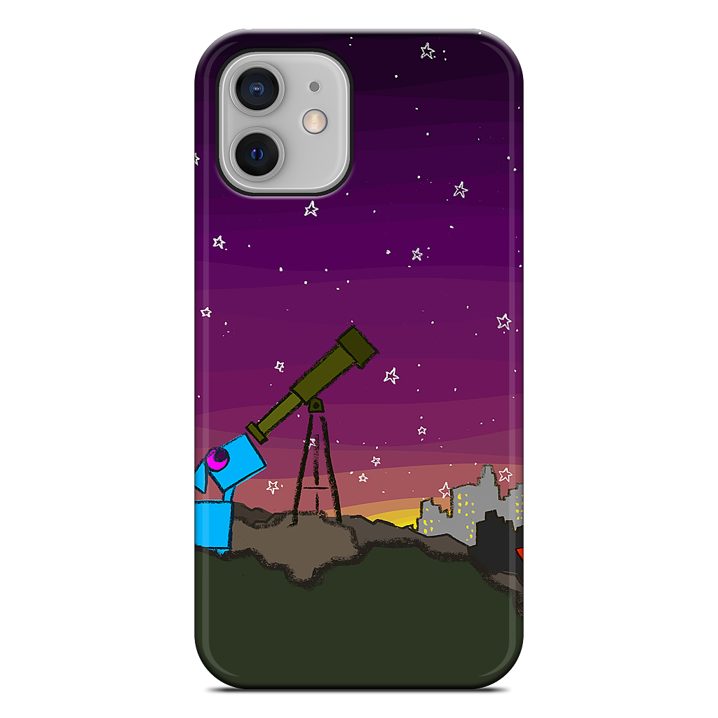 Space Dog Telescope iPhone Case