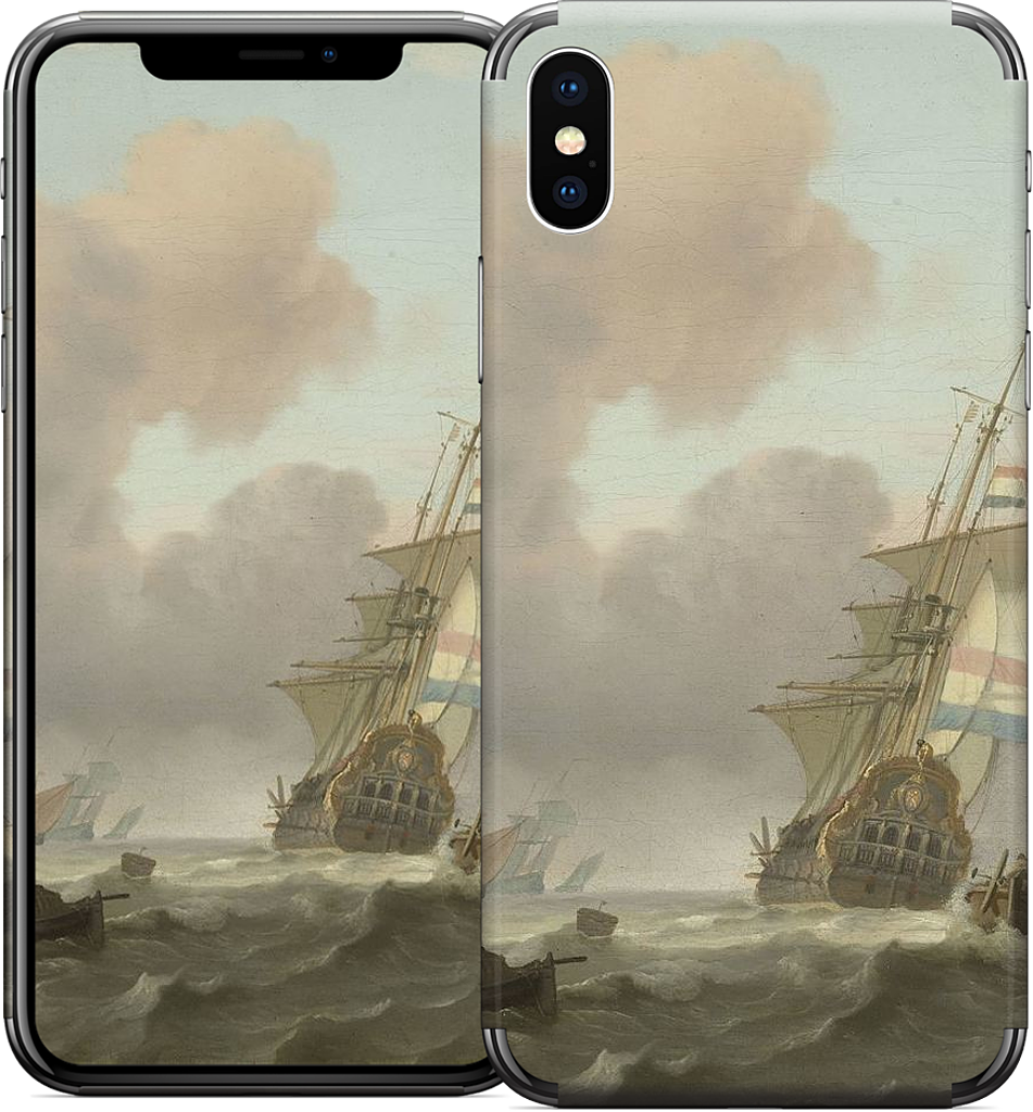 Ships in Choppy Sea iPhone Skin