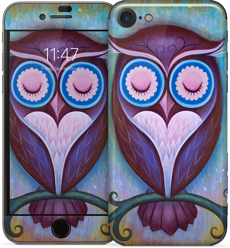 Sleepy Owl iPhone Skin