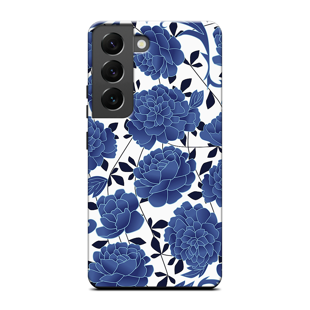 Blue flowers Samsung Case