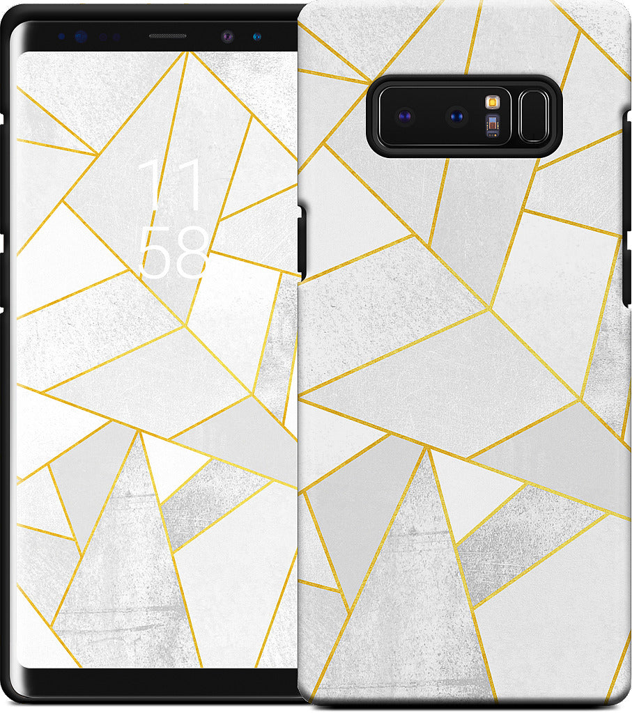 White Stone / Golden Lines Samsung Case