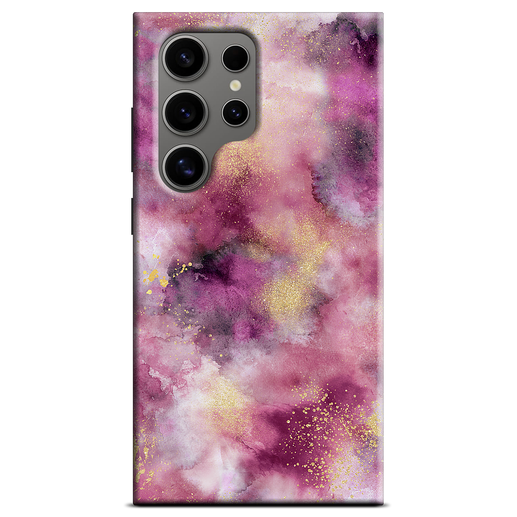 Watercolor Marble Pink Gold Samsung Case