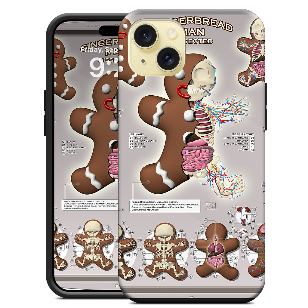 Gingerbread Man Dissected iPhone Case