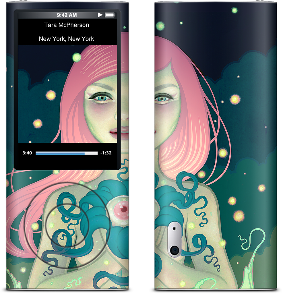 Midnight Bloom iPod Skin