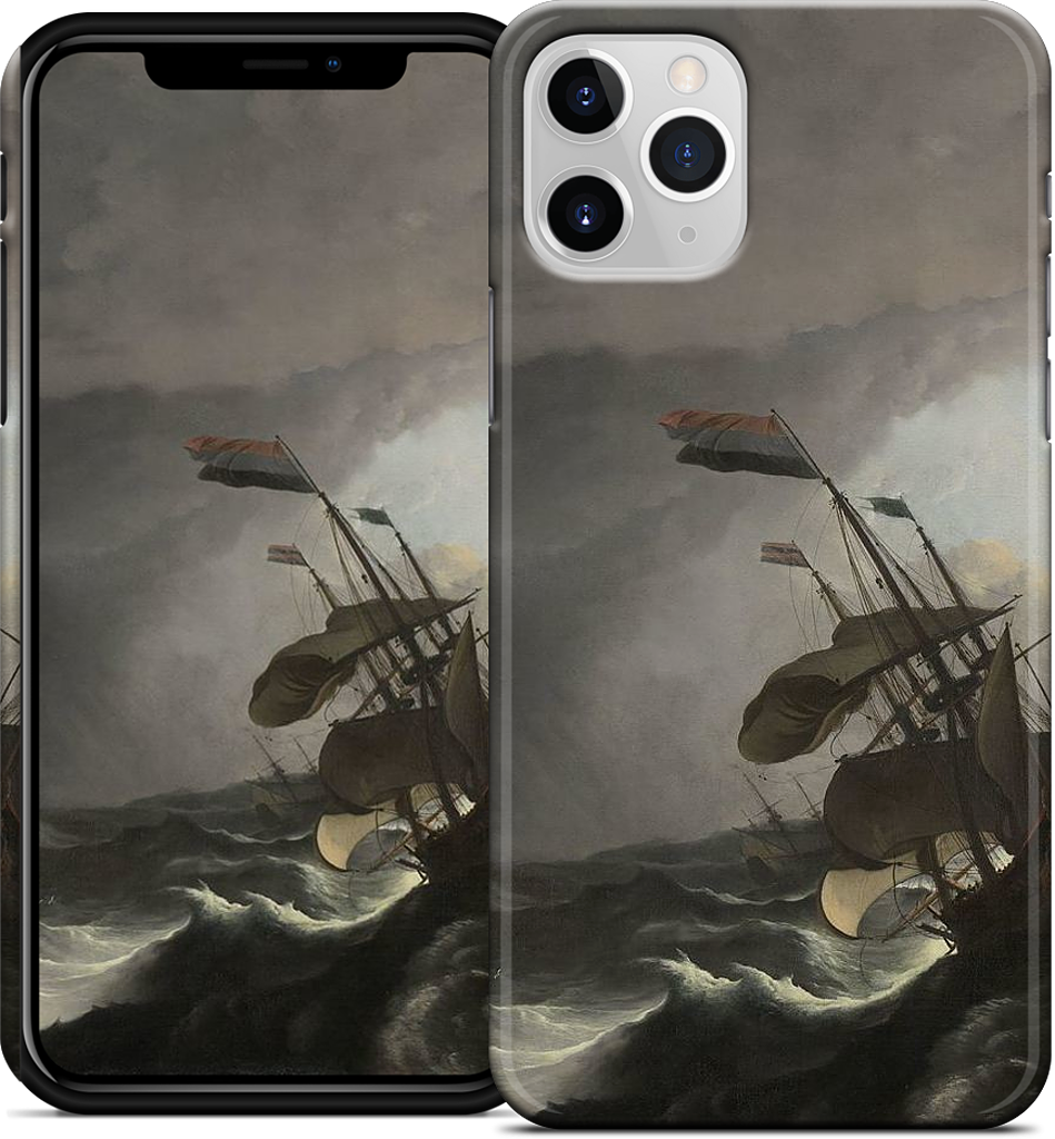 Warships During a Storm iPhone Case
