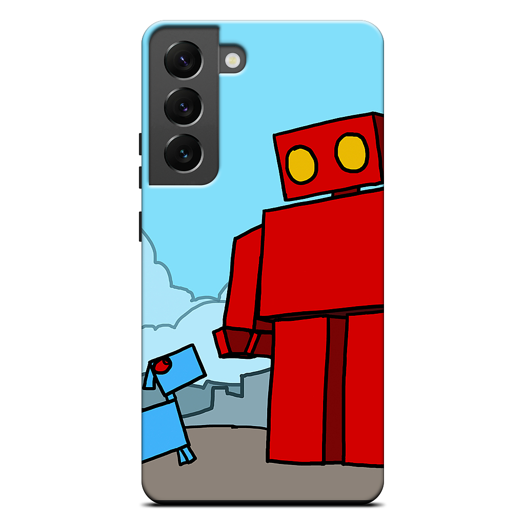 Red Robot Leaving The City Samsung Case