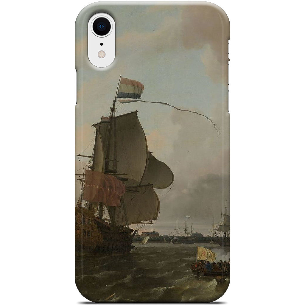 The Warship Brielle on the Maas Rotterdam iPhone Case